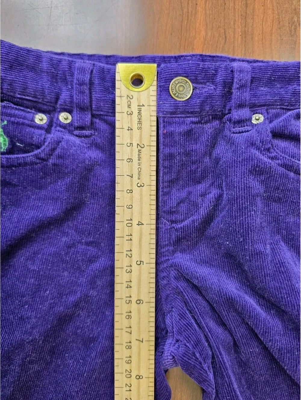 Polo Ralph Lauren Kids Purple Corduroy Pants SZ 6 Straight Leg Classic Pony Logo